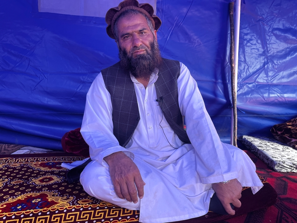 Sayed Jalal est un représentant des personnes touchées par le séisme à Shomash, un village isolé du district de Nurgal, dans la province de Kunar, Afghanistan